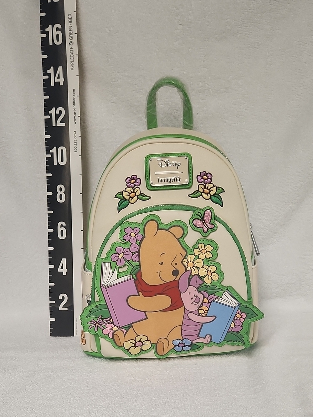 Loungefly Cream & Green Winnie the Pooh and Piglet Mini Backpack